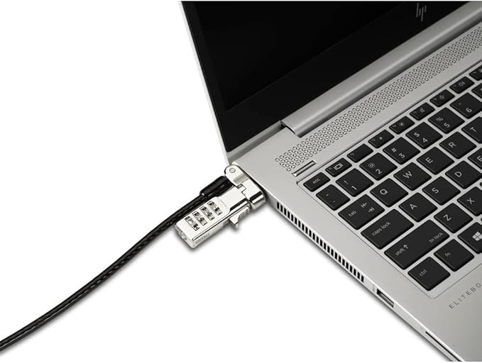 Kensington Universal 3-in-1 Combination Laptop Lock, Computer Security Locking Cable - Resettable Version (K62316WW), Black