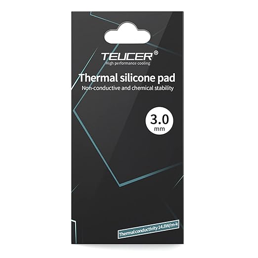 Thermal Pad 14.8 W/mK, 85x45x3mm, Non Conductive Heat Resistance High Temperature Resistance, Silicone Thermal Pads for Laptop Heatsink GPU CPU LED Cooler (3mm)