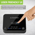 Avantree Audikast Plus – Bluetooth Audio Transmitter for TV with Optical & AUX Audio Out, Wireless Adapter for Headphones, 100ft Range, Dual Link, Volume Control
