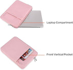 MOSISO Laptop Case 15 inch, 15 inch Laptop Sleeve Compatible with MacBook Air 15 M4 A3241 M3 A3114 M2 A2941 2025 2024 2023,Dell XPS 15,Polyester Vertical Computer Sleeve Bag with Pocket, Pink