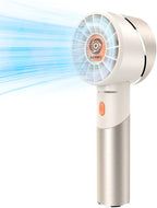 Handheld Fan,Portable Turbo Fan,Powerful Personal Fan(7000rpm High-Speed Motor,Battery Work 3-16 H),USB Rechargeable Mini Handheld Fan for Travel/Outdoor/Gift/Makeup (Beige)
