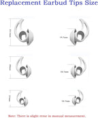 3 Pairs Earbuds Replacement Tips Large，Silver Earbud Tips ，Silicone Eartips Compatible with Bose QuietComfort and Sport Earphones
