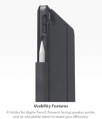 ZAGG Pro Keys Detachable Case and Wireless Keyboard for iPad Air 11" (M3)/ Air 10.9" (Gen 4, Gen 5), iPad Air 11" (M2) - Bluetooth Pairing, Backlit Laptop-Style Keys, Apple Pencil Holder, Black