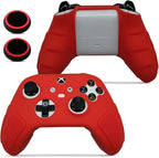 for Xbox Controller Series X/S (2024/2023) Silicone Protective Cover, Soft Skin Xbox Controller Accessories, Anti-Slip Cover with 2 Joystick Caps (Red)