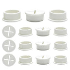 Desk Grommet, 1 in 25 mm Silicone Rubber Grommets, White Desk Hole Cover for Cables, Flexible Wall Cord Pass Through Grommet for Office Table Computer Home Furniture Wire Organizer-15 Pcs
