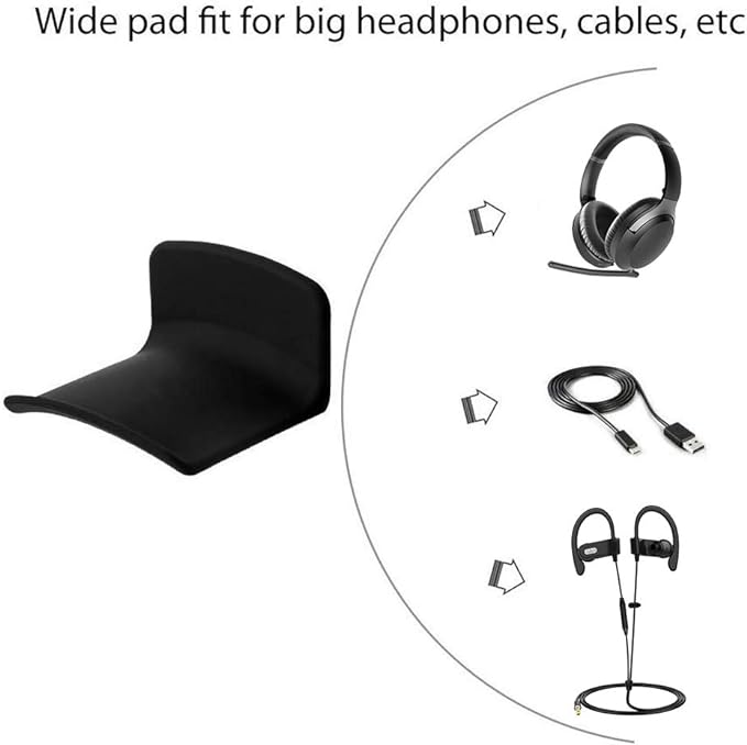 Avantree Neetto HS907 - Headphone Hanger Holder Wall Mount, Headset Hook Under Desk, Universal