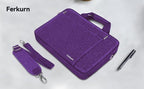Ferkurn Laptop Bag Case for Women Men Computer Bag Compatible with HP Envy Pavilion Omen/LG Gram/MSI/Dell Inspiron XPS/Lenovo/Acer, Shoulder Strap Carrying Messenger Briefcase, Purple, 17 17.3 Inch