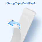 Yecaye Cord Hider, One-Cord Cable Concealer, Cord Covers for Wires on Wall, Easy Install Cable Management Kit for 2 Small Wires, Cables Raceway Home Office, W0.59in H0.4in, White