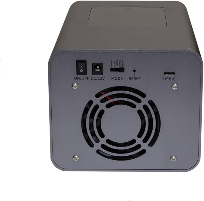 USB 3.2 (10Gbps) Type-C 2 Bay 2.5 Inch and 3.5 Inch SATA Hard Drive + 2 Bay M.2 NMVe Combo External Hard Drive Enclosure