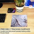 Mouse Pad, Gaming Mouse Pad, Non-Slip Rubber Base Mouse Mat with Designs for Laptop, Computer & Office, 9.5 x 7.9 x 0.12 inches (Marble 2)