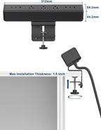Nightstand Charging Station with 4 USB-C&2 QC 3.0 USB A Ports 3 AC Outlet, Desk Edge Mount Power Strip with USB-C Ports Tabletop Surge Protector Desk Clamp Power Strip for Home Office(Black)