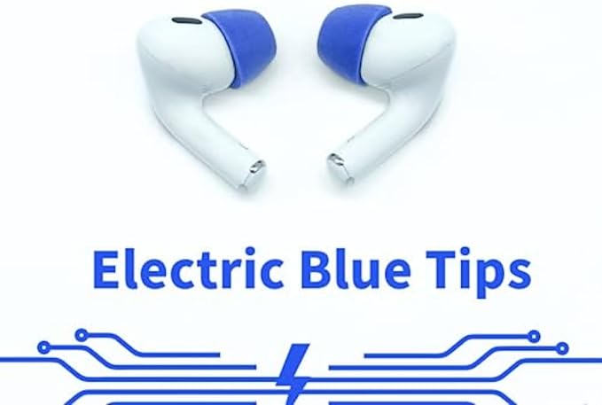 Comply Memory Foam Replacement Earbud Tips for Apple AirPods Pro 1 & 2 | Ultimate Comfort, Secure Fit, Superior Noise Isolation | Anti Slip, Prevent from Falling Out | Blue (S/M/L) (3 Pairs)
