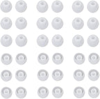 36 Pieces Small Earbud Tips Soft and Comfortable Ear Bud Replacement Pieces Silicone Fit Most in-Ear Headphones，Inner Hole 3.8mm -5.5mm，Small Clear White Replacement Eartips