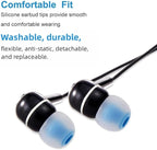 Earbud Tips Soft Silicone Earbuds Replacement Tips Fit for in-Ear Headphones(Inner Hole from 3.8mm - 4.2mm Earphones) 9 Pairs S/M/L,Transparent Blue