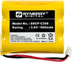 Synergy Digital Cordless Phone Batteries, Compatible with AT-T/Lucent 3301 Cordless Phone, (Ni-CD, 3.6V, 900 mAh), Combo-Pack Includes: 2 x SDCP-C308 Batteries