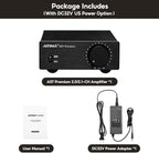 AIYIMA A07 Premium TPA3255 Power Amplifier 300Wx2 HiFi Class D Amp Mini 2 Channel Stereo Amplifier for Desktop Bookshelf Speaker Home Audio Theater System with DC 32V Power Adapter