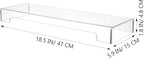 Tofficu Keyboard Cover Acrylic Covers Dust: Clear Computer Keyboard Cover - Anti-Cat Protector - Tablet Keyboard Case for Standard Size PC Computer Desktop (18.5x5.9x1.8 Inch)
