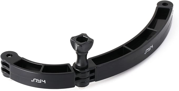 HSU 3 in 1 Curved Extension Arm Kit, Extension Pivot Arm Adjustable Monopod Bracket for GoPro Hero 13/12/11/10/9/8/7/6/5 Black, Session 5/4, DJI Osmo Action and More