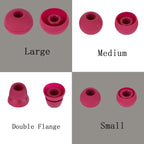 4 Pairs Earbud Replacement Tips Silicone Earbud Tips Compatible with Powerbeats 1/2/3 Wireless Beats by Dre Headphones,S/M/L and Double Flange