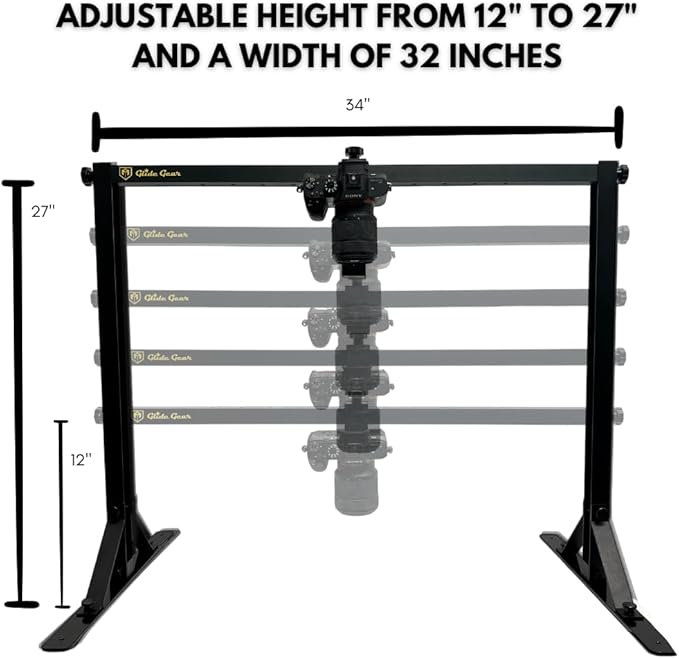 Glide Gear OH100 Professional Metal Overhead Table Top Mount Stand Photography Studio DSLR Video Camera iPhone Top Down Platform