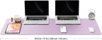 Large Cork Desk Mat - 47.2"x 17" Desk Pad for Office and Home - Ideal for Large Mouse Pad and Desk Mats on Top of Desks(Purple)