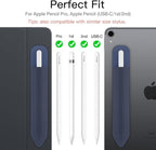 MoKo Pencil Holder Sticker Fit Apple Pencil Pro, Apple Pencil (USB-C), Apple Pencil 1st/2nd Generation, Elastic Pencil Pocket Pouch Adhesive Sleeve Attached to iPad Case for Stylus Pens,Indigo