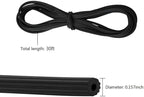 Screen Repair Kit for Windows or Doors Adjustable Fiberglass Screens with Rolling Tool, Screen Retainer Spline and Sliding Door Cleaning Brush (36" x 84", Black)