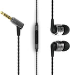 SoundMAGIC E80C Wired Earbuds with Microphone HiFi Stereo Earphones Noise Isolating in Ear Headphones Comfortable Fit Super Bass for Audiophile Gunmetal