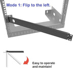 1U Hinged Rack Panel 1D XLR HDMI Audio Rack Mount Panel for 19 inches Rack Mount (1D)