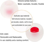 18 Pairs Silicone Earbud Tips Replacement Ear Tips for in- Ear Headphones Eartips (Inner Hole from 3.8mm-5.5mm Earphones) Earbud Replacement Tips Earbud Cap S M L