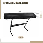 Piano Keyboard Dust Cover, 88 Key Electronic Piano Dust Cover, Waterproof Shield, Oxford Cloth, Ideal for Home and Studio, Black