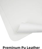 Leather Desk Pad Protector,Mouse Pad,Office Desk Mat, Non-Slip PU Leather Desk Blotter,Large Desk mat,Waterproof Keyboard mat for Office/Home/Decor (White,48" x 17")