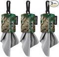 SPUDZ Classic Microfiber Lens Cleaner – Clip-On Pouch, Washable – for Binoculars, Scopes, Glasses, Screens | Alpine Mountain Camo, 6 x 6 Inch (3-Pack)
