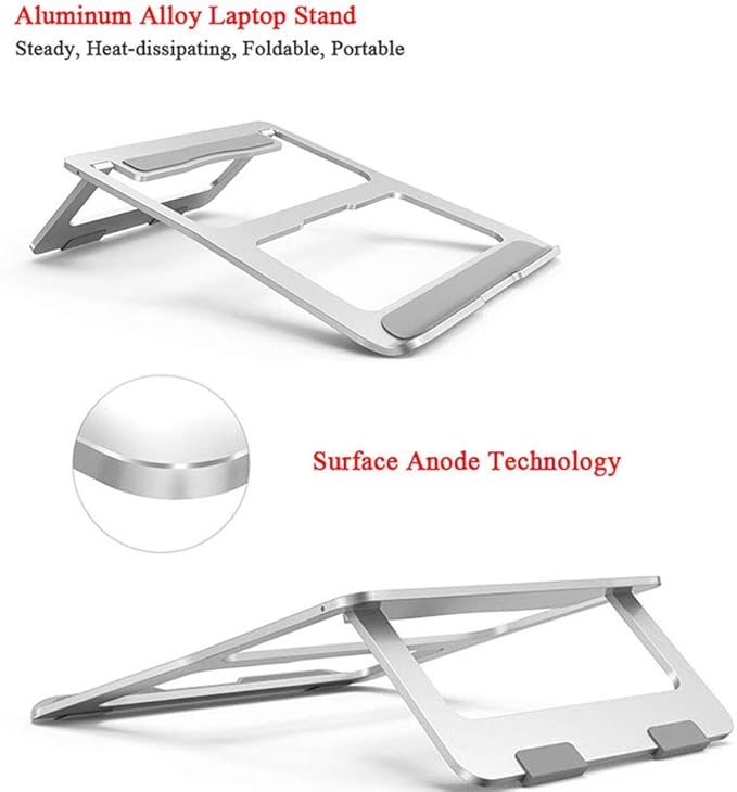 Laptop Stand,Aluminum Portable Foldable Laptop Support Stand Holder Desk Table Mobile Phone Stand for iPad MacBook Pro Air Notebook