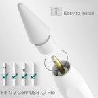 Replacement Tips for Apple Pencil USB-C/ 1st Generation/ 2nd Generation Tip(12 Pack)