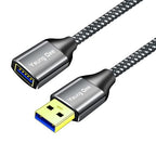 USB 3.0 Extension Cable 15 ft,5Gbps High Speed USB 3.0 Type A Male to Female Extension Cord,USB Extension Lead Compatible with USB Flash Drive, Hard Drive, Card Reader,Scanner,Keyboard (15FT)