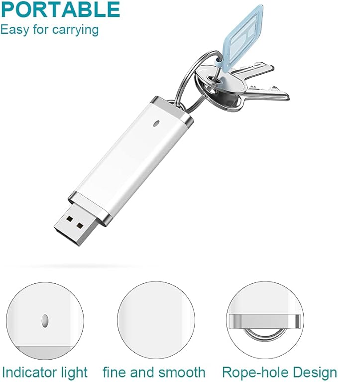 KEXIN 8 GB Flash Drive 10 Pack 8GB USB Flash Drive Thumb Drive Jump Drive Pen Drive Memory Stick 10 Pack White