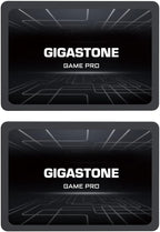Gigastone SATA SSD 128GB (2-Pack) 2.5 inch SSD 510MB/s Upgrade Laptop PC Memory and Storage PS4 HDD Replacement 2.5" Internal Solid State Hard Drives SATA III SLC Cache 3D NAND Game Pro Performance