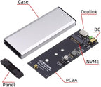 CY External Oculink SFF-8612 SFF-8611 to M.2 NGFF M-Key to NVME PCIe SSD 2280 SSD Enclosure Adapter for Mainboard