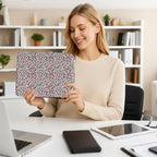 Puffy Laptop Sleeve 13-15.6 Inch Cute Quilted Laptop Protective Case Padded Floral Computer Sleeve for MacBook (B-red, 11 Inch)