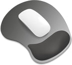 ITNRSIIET Ergonomic Mouse Pad, Cushioned Gel Wrist Rest, Non-Slip Base, Smooth Surface, Cute Multi-Color, 9.5 x 8.2 in, Gray Gradient