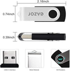 128GB 64 GB 4GB Flash Drive USB Flash Drive Thumb Drive 5 Pack 2 Pack 20 Pack USB Memory Stick USB Drives for Data Storage (64GB2.0 * 2Packs)