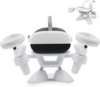 Dollox VR Stand, VR Headset Stand VR Display Holder Storage Virtual Reality Headset Desktop Display Stand for Oculus Quest 2, Quest 3/3s, Rift, Rift S, Valve Index Headsets & Touch Controllers