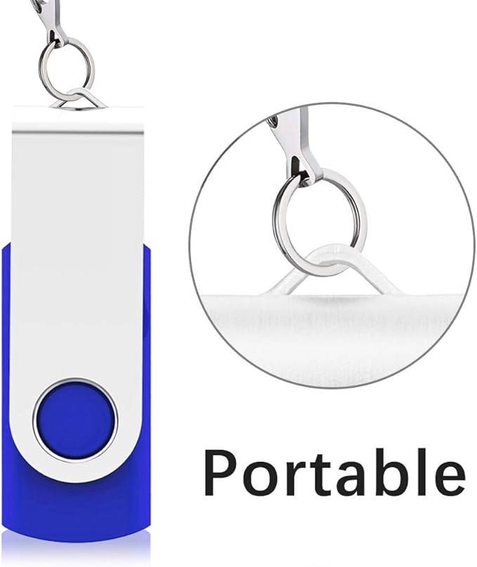 KEXIN Flash Drive 50 Pcs 32GB USB Flash Drive Thumb Drive USB 3.0 Swivel Jump Drive with LED Indicator - Blue