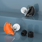 BASN in-Ear Monitors, Bmaster Triple Driver HiFi Stereo Noise-Isolating with Enhanced Bass for Musicians Stage/Audio Recording (PRO Orange/Black)