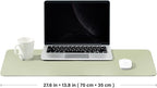 Cork Desk Mat - Dual-Sided Desk Pad for Office and Home - Desk Organization and Accessories - Ideal for Large Mouse Pad and Desk Mats on Top of Desks(Light Green,27.6"x 13.8")