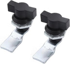 WJSKDQ 2pcs Thumb Operated Offset Cam Lock Thumb Cam Lock for Machine Cabinet Drawer Black_1