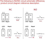 Rolling Door Contact Magnetic Reed Switch Alarm with 3 Wires for N.O./N.C. Applications MC-51