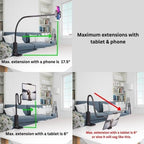 LEVO Clamping Gooseneck Phone and Tablet Mount Holder with Flexible Long Arm – Ideal for Desk, Office, Bedside, Headboard, Kitchen Counter, Boat, RV, and More - Black