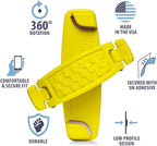 360 Rotating Phone Grip - Phone Holder for Hand - Phone Grips for Back of Phone & Pop Cell Phone Accessories for iPhone, Smartphones & Kindle Tablets (Yellow)